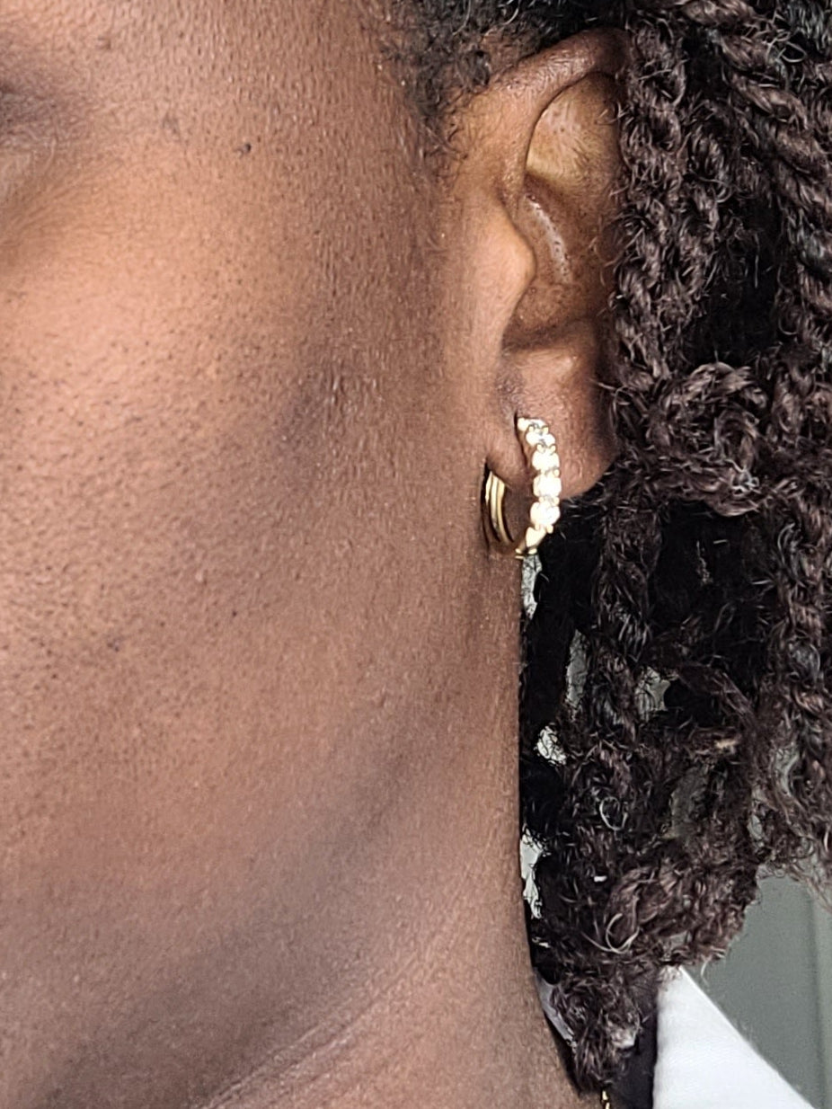 Créoles plaqué or 14K