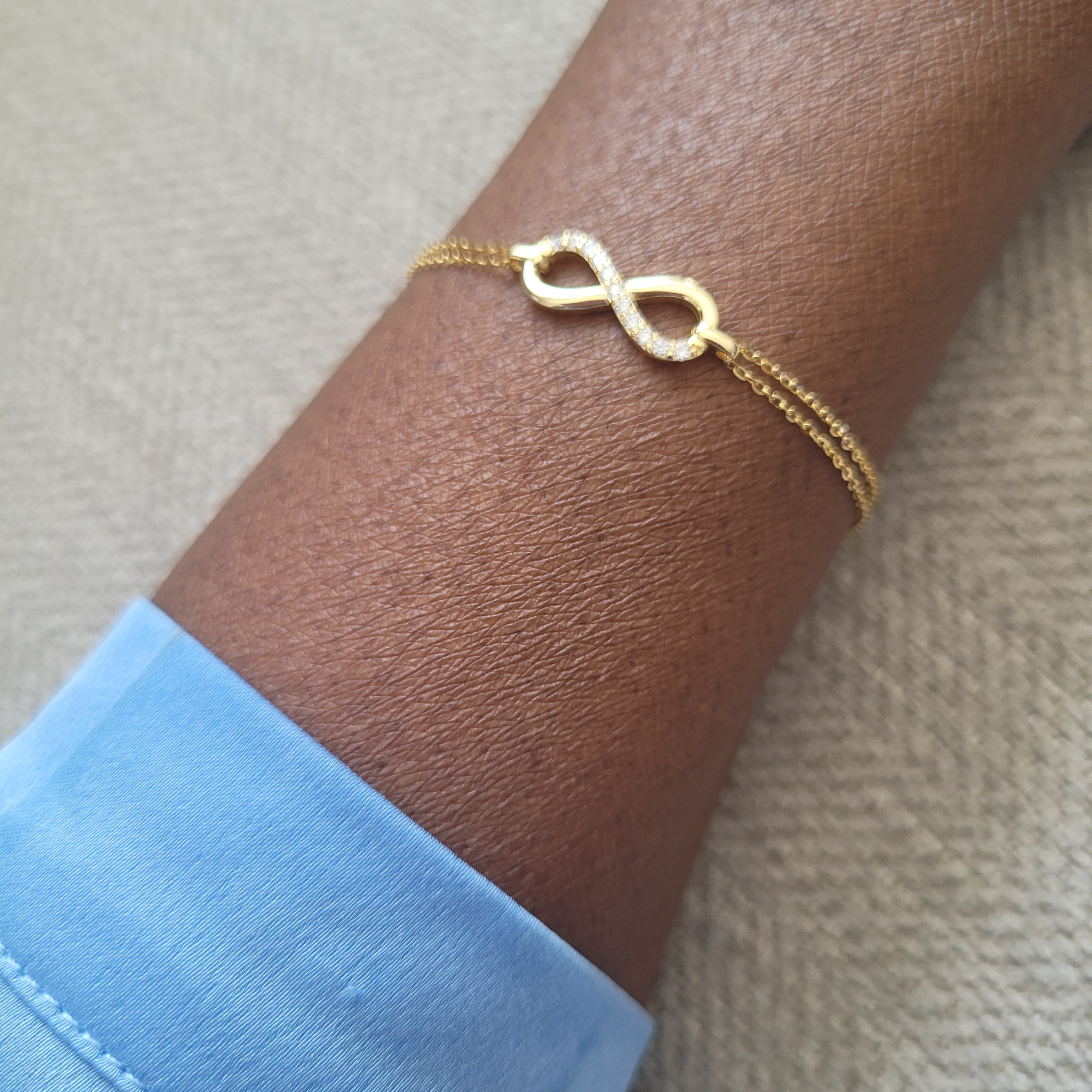 Bracelet Infini - Plaqué Or 14K