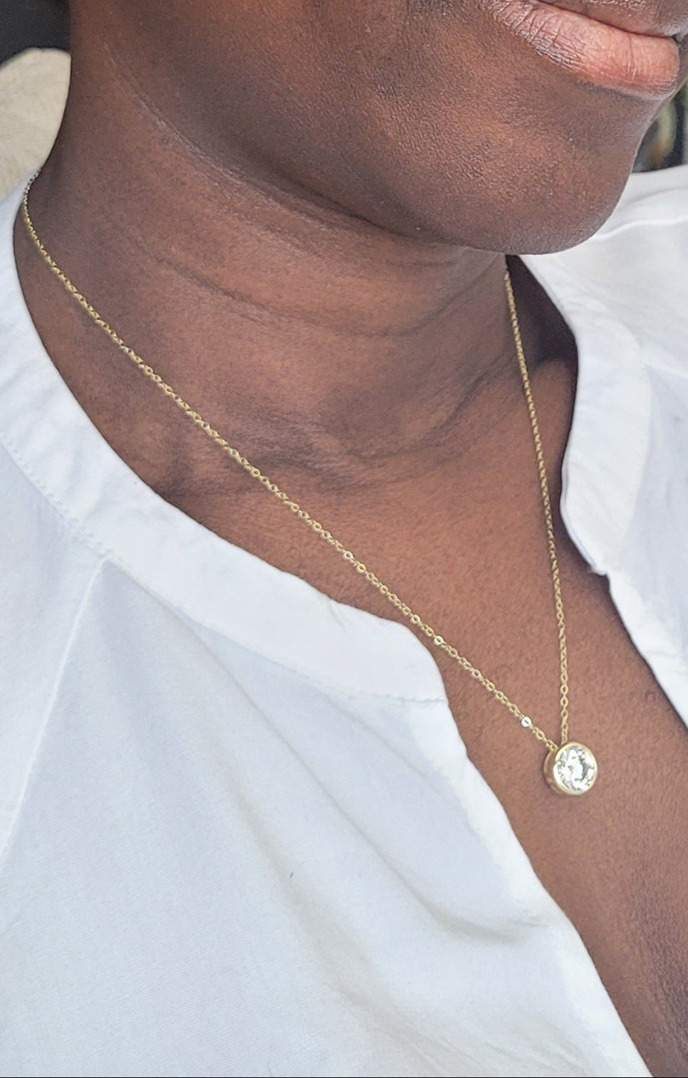 Collier fin plaqué Or 14K Aura