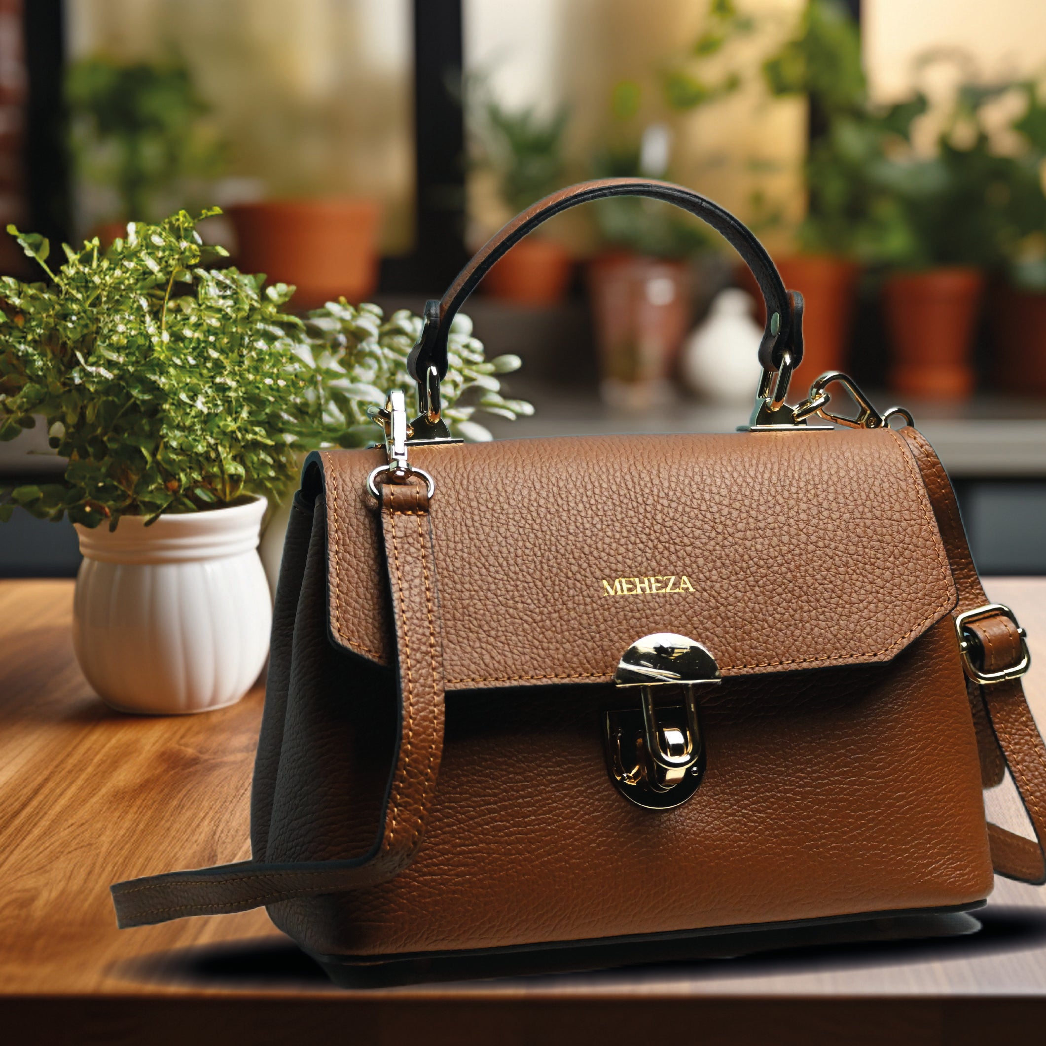 Sac à main Bidewa brun