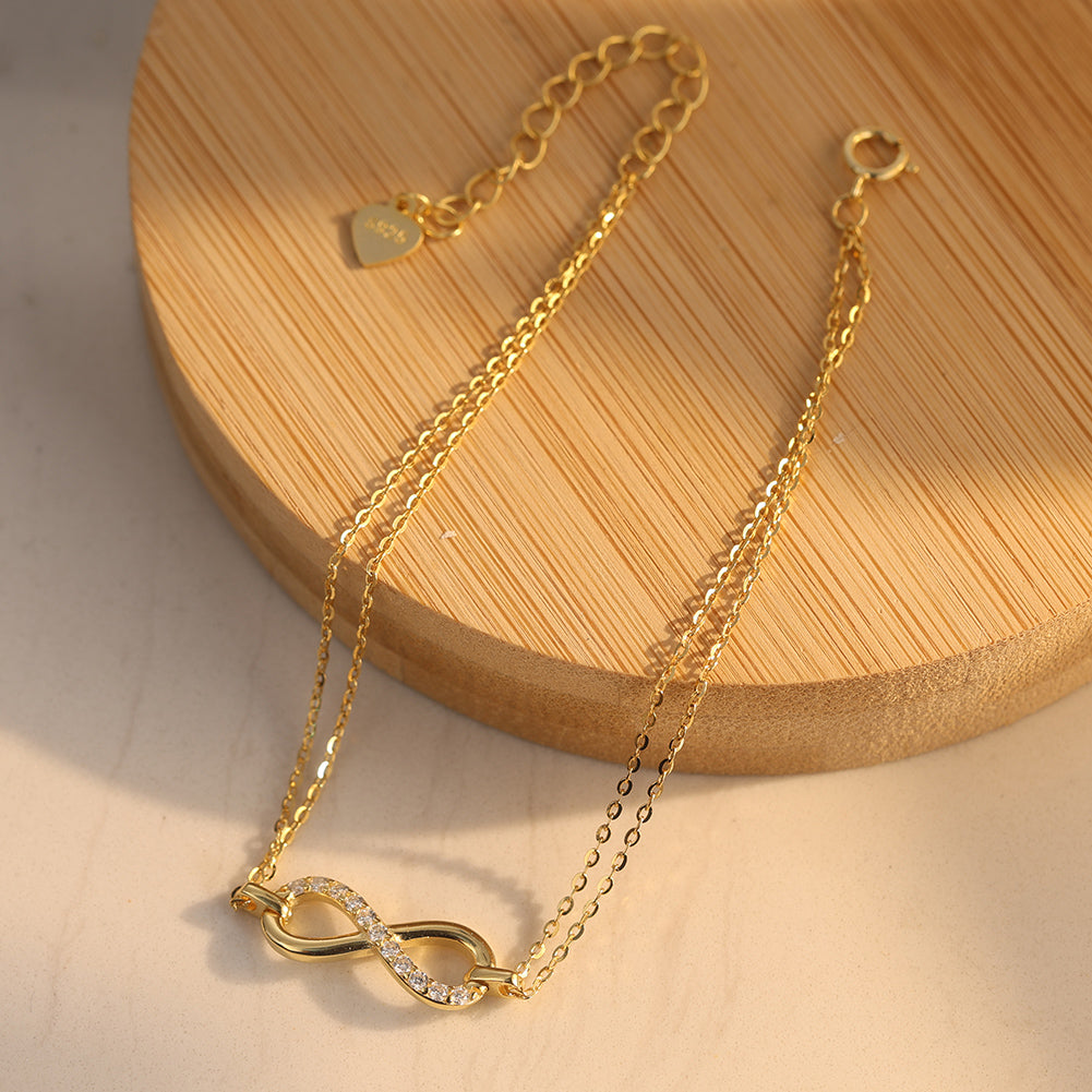 Bracelet Infini - Plaqué Or 14K