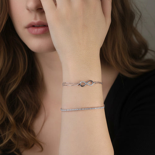 Bracelet infini en argent 925