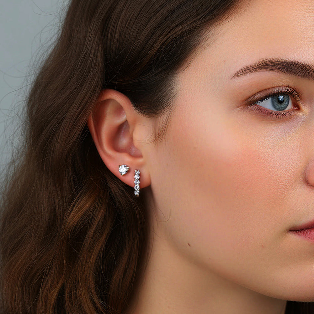 Boucle d'oreille créole en argent 925