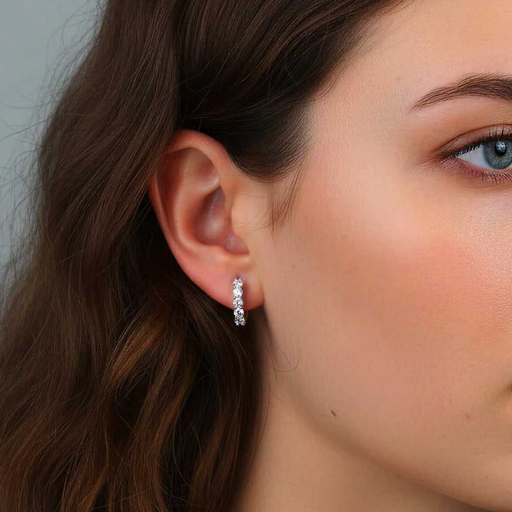 Boucle d'oreille créole en argent 925